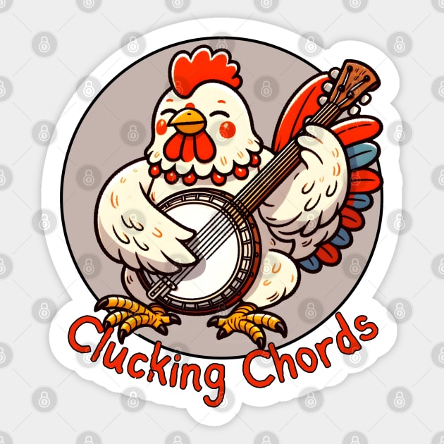 Banjo chicken Sticker by Japanese Fever